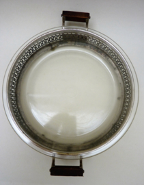 Ronde Pyrex ovenschaal in Farberware verzilverde houder