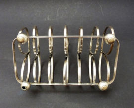 Art Deco silver plated toast rack