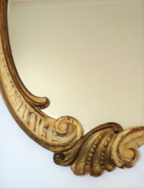 Mid Century Rococo stijl ovale spiegel