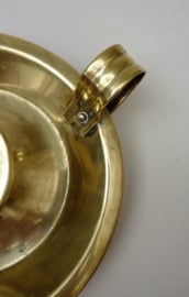 Brass chamberstick with patent number 19th century