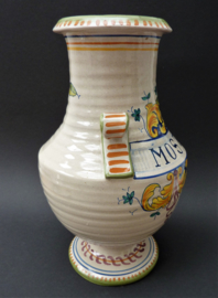 Deruta apothecary jar Mostada F