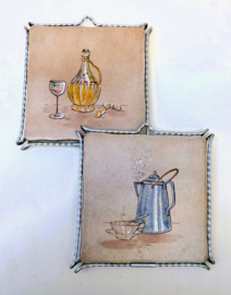 Tile trivets Italy 1950s