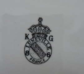 K & G Luneville Old Strasbourg faience taartbordjes side plates