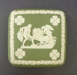 Wedgwood Jasperware Sea Green square lidded box