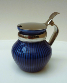 Rorstrand Gense cobalt blue mustard jar