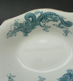 Baker & Co Fenton creamware pedestal centrepiece bowl Dragon ca 1850