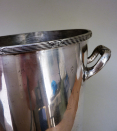 Antique brushed steel champagne wine bucket pattern Cross band