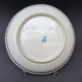 Schumann Dresden Floral garland cameo reticulated porcelain bowl