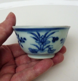 Qianlong blauw wit porseleinen kommetje