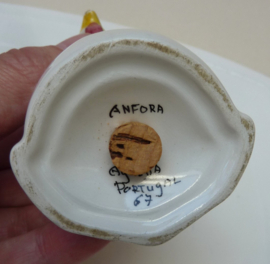 Mid Century faience peper en zoutvaatje Kip en Haan Portugal