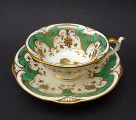 Rockingham Works Rococo style porcelain cabinet cup 19th century