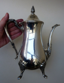 Alpha Plate Sheffield silver plated Rococo style coffee pot and teapot