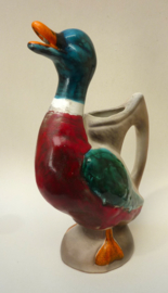 Poet Laval France barbotine Duck pitcher