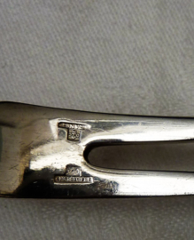 Christofle Malmaison verzilverde koudvlees vork