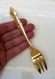 Royal Sealy Japan Hollywood Regency gold plated cake forks