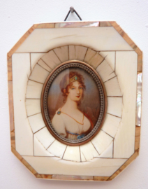 Miniature portrait Louise Van Mecklenburg Strelitz Queen of Prussia