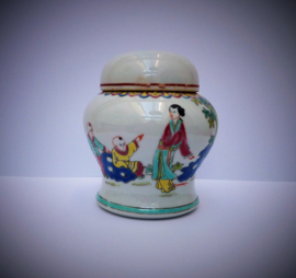 Chinese Jingdezhen porcelain PROC ginger jar with playing boys