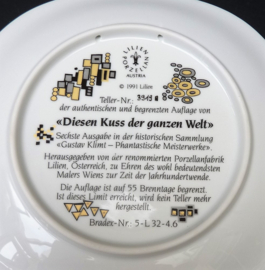 Lilien Porzellan Gustav Klimt Diesen Kuss der ganzen Welt wall plate
