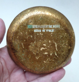 Florentine coasters in Green and Gold