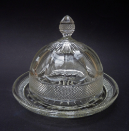 Antique pressed glass cheese dome