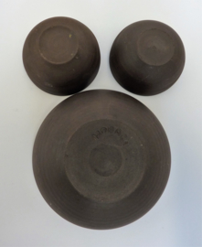 Mobach Mid Century studio pottery noten schaaltjes