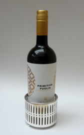 Art Deco verzilverde opengewerkte flessenbak