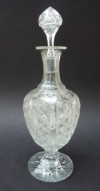 ABP cut crystal footed decanter 19th century