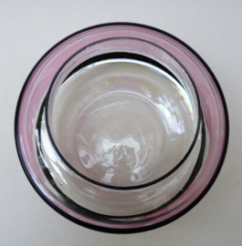 Art Deco pink glass rose bowl