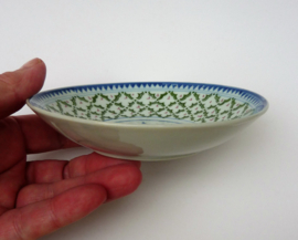 Chinees porcelain dish green blue decoration