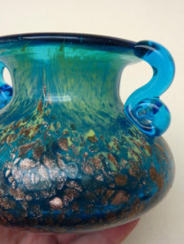 Murano Art Glass amfora vaasje met koper aventurijn