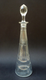 Antique crystal pyramid decanter