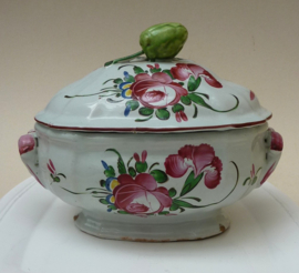 French faience soup tureen decor Strasbourg 18th century