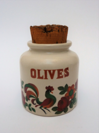 French stoneware container for olives