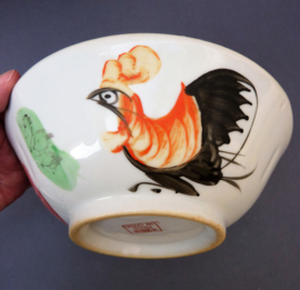 Vintage Chinese Ji Gong Wan Rooster bowl