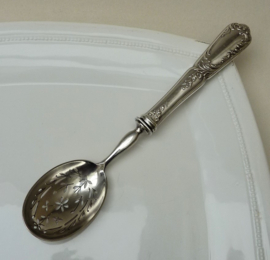 Antique French silver plated wet fruit spoon