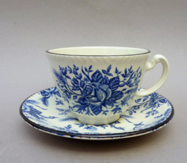 Wood and Sons Colonial Rose Blue cup with saucer