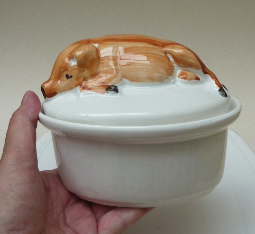 Faience Varkens pate terrine