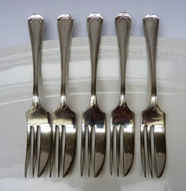 Sheffield silver plated Art Deco cake forks