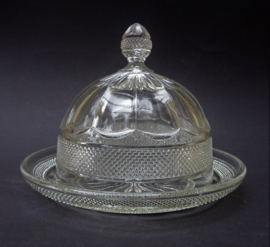 Antique pressed glass cheese dome