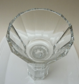 Scandinavian style cut crystal bud vase