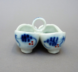 Antieke Thuringen Zwiebelmuster porseleinen miniatuur schoentjes