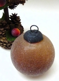 Vintage German glass Kugel Christmas ornament Frosted
