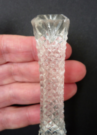 Antique crystal knife rest tapered baton model diamond fan cut