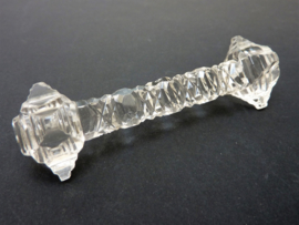 Antique crystal knife rests diamond cut 