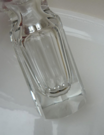 Scandinavian style cut crystal bud vase