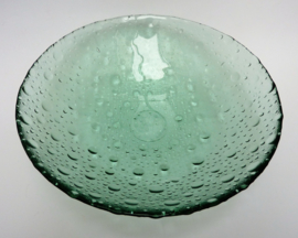 Pavel Panek Sklo Union Libochovice green glass drops bowl