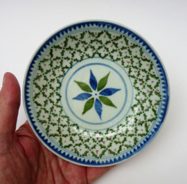 Chinees porseleinen schaaltje met groen blauw decor