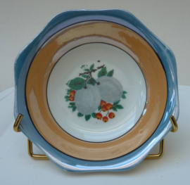 Art Deco lustreware porcelain fruit bowls
