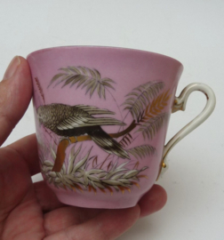 Parrot cup with saucer 19th century