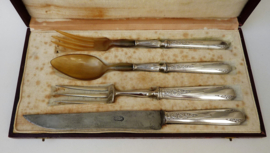 Tourgeman Paris Art Deco meat carving and salad server set